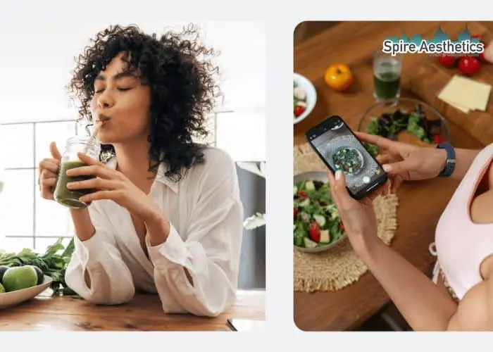 Image of woman looking into her diet and fat freezing Richmond upon Thames to improve her health