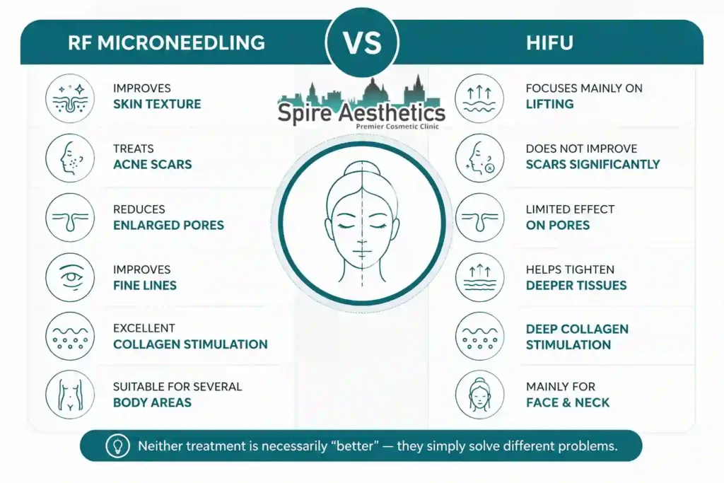 RF Microneedling vs HIFU: Which Treatment Gives Better Results Richmond upon Thames?